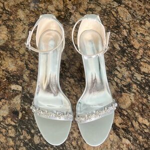 Silver Ankle Strap Sandals